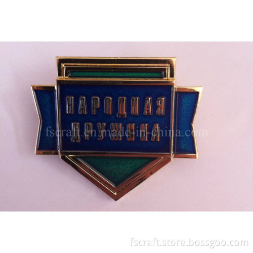 Die Struck Aluminum Safety Pin Badges